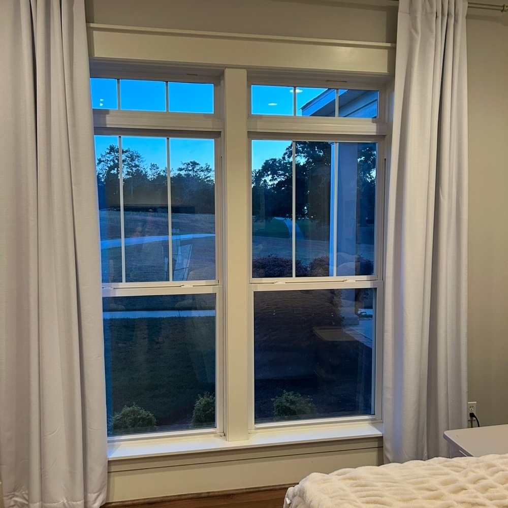 White curtain panels set of 2, blackout   108 x 50”